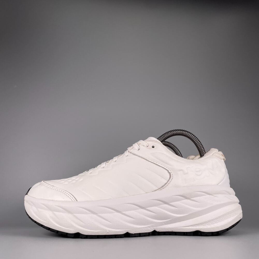 Hoka One One Bondi SR Womens Size 8.5 White Slip Resistant Running Sneakers Shoe